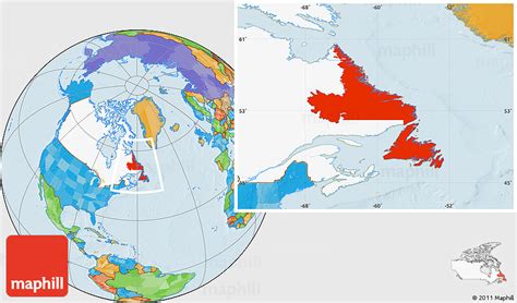 Newfoundland On World Map Table Rock Lake Map