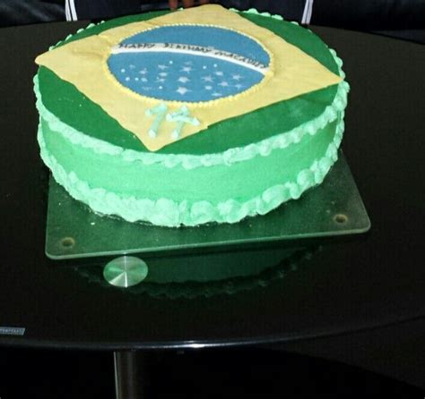 Brazil Flag Theme Cake Tartas Pasteles