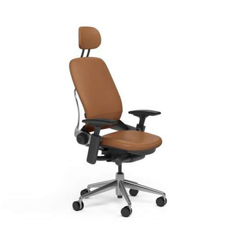 The chair is perfect for any modern or contemporary room. NEW Steelcase Adjustable Leap Desk Chair + Headrest - Camel Leather Black frame | eBay