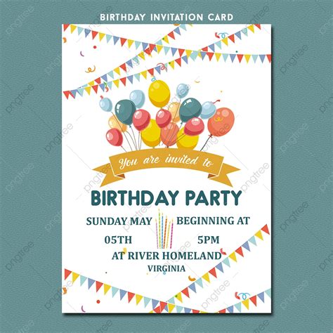 Birthday Clipart Invitation