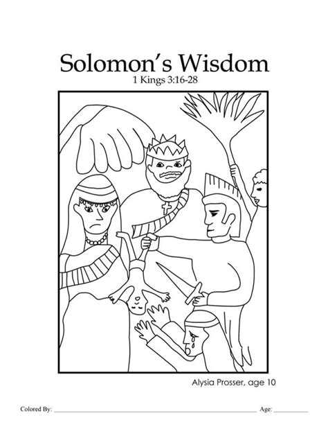 Kids Color Me Bible Chapter 23 Solomons Wisdom Kids Talk About God