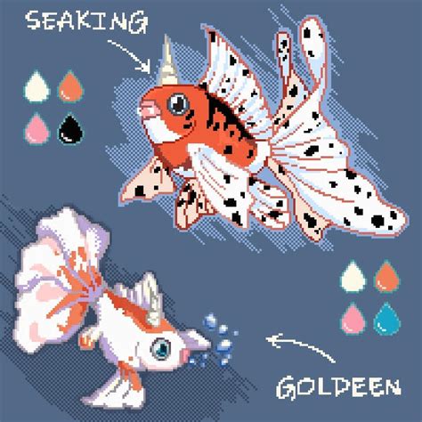 Seaking And Goldeen Pixelart By Sakurakillsyou On Deviantart