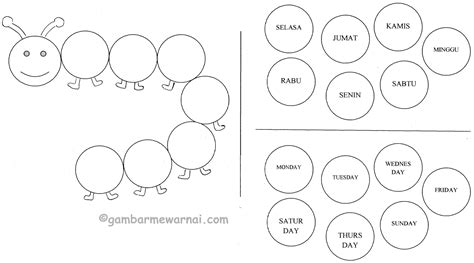 Maybe you would like to learn more about one of these? Belajar Nama-Nama Hari - Gambar Mewarnai