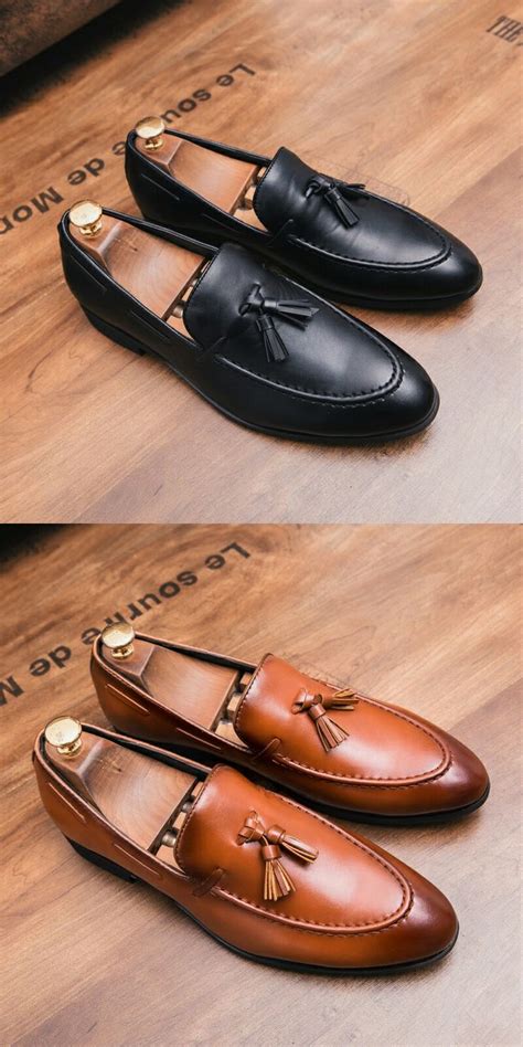 New Classic Elegant Italian Men Penny Loafer Formal Dress Wedding Shoes