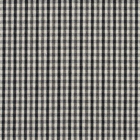 E815 Black And White Small Scale Check Jacquard Upholstery