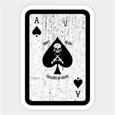 Ace Of Spades Death Card Ace Of Spades Sticker Teepublic