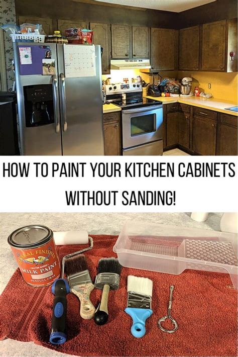 How To Paint Kitchen Cabinets Without Sanding Belletheng