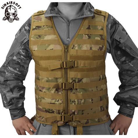 New Molle Modular Vest With Hidden Mesh Hydration Pocket Outdoor
