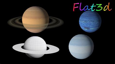 Solar System Planets 3d Model Game Ready Fbx