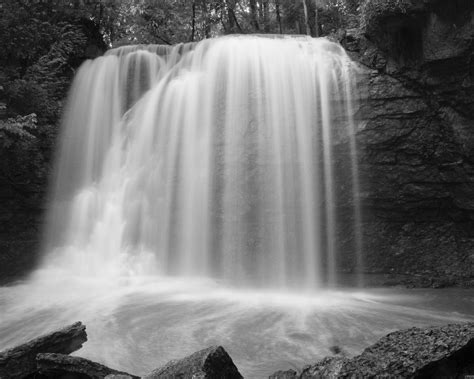 Free Images Landscape Nature Rock Waterfall Black And White