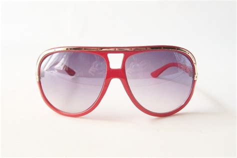 Vintage Red Sunglasses Sun Glasses Carerra Red Frames Metallic Etsy Red Sunglasses