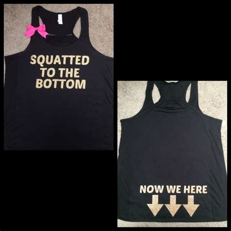 Squatted To The Bottom Now We Here Racerback Workout Tank Womens F