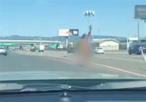 Naked Driver Gets Out Of Car And Starts Firing Gun Informing News