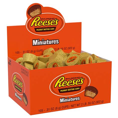 reese s milk chocolate peanut butter cup miniatures individually wrapped in gold foil 32 5 oz
