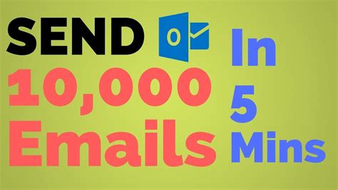 Send 10000 Emails In 5 Mins Outlook Email Marketing Youtube