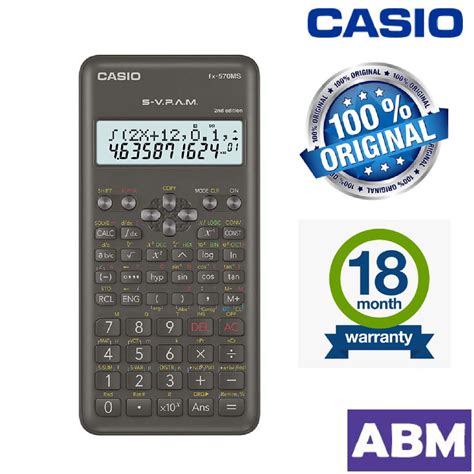 This manual is available in the following languages: ORIGINAL CASIO FX-570MS / FX570MS 2nd Edition Scientific ...