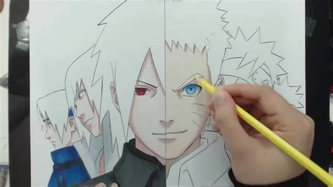 Speed Drawing Sasuke Naruto Naruto Youtube