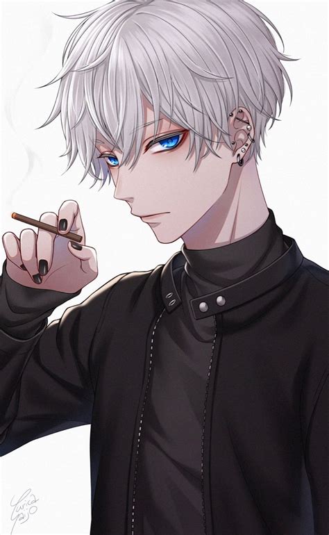 Handsome Male Anime Characters With White Hair Digiscrapru