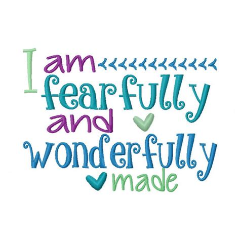 I Am Fearfully And Wonderfully Made Bible Verse X X X Etsy