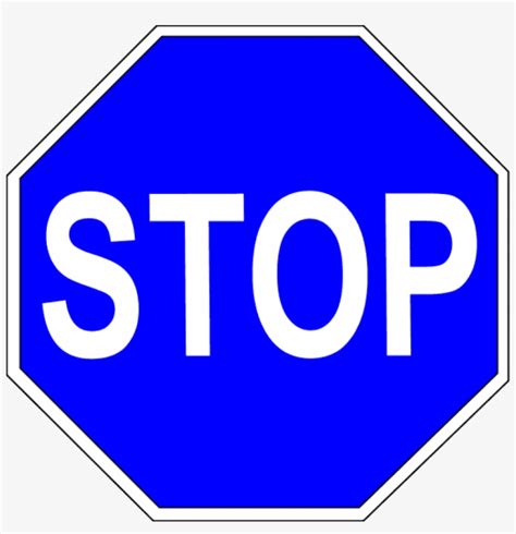 Blue Stop Sign Clip Art 600x591 Png Download Pngkit