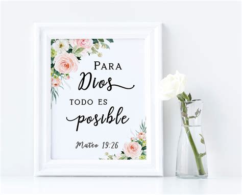 Spanish Bible Verse Bible Verse Quote Spanish Spanish Bible Etsy