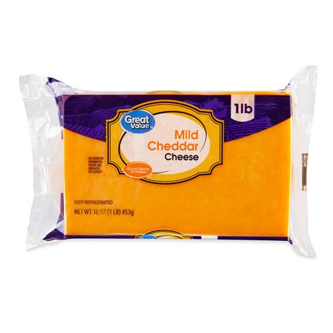 Great Value Mild Cheddar Cheese 16 Oz