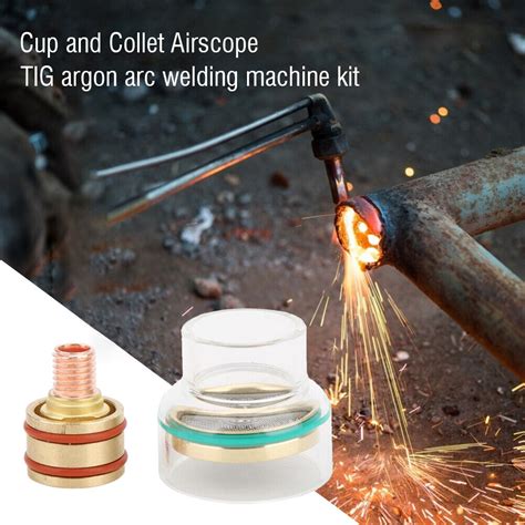 TIG Argon Welding Torch Kit Glass Cup Collet Gas Lens 1 6mm Welding