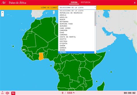 Mapa para jugar. ¿Cómo se llama? Países de África - Mapas Interactivos