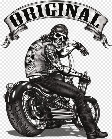 Biker Skull Biker Png Download Harley Davidson Artwork Biker Art