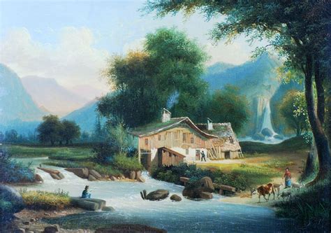 Shop with afterpay on eligible items. Landscape With a Cottage by a Stream jigsaw puzzle in ...