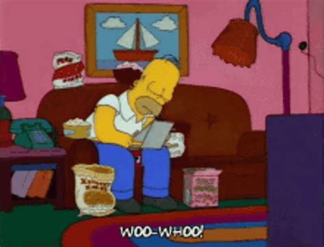 Homer Woohoo Dancing And Celebrating 