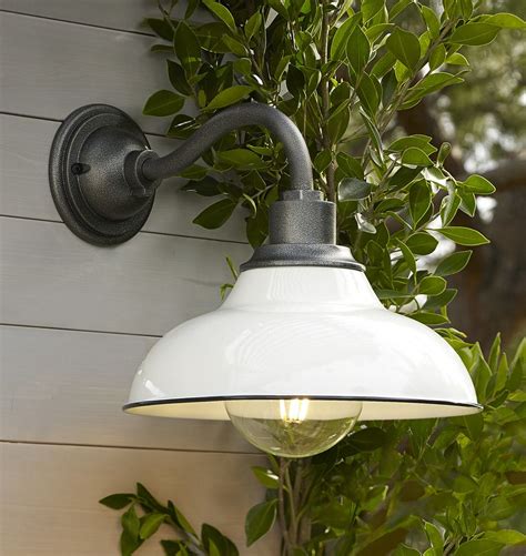 White Industrial Farmhouse Modern Exterior Entryway Light Consider Two