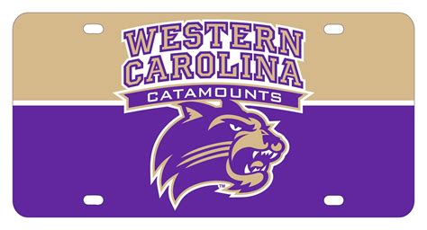 Western Carolina University Metal License Plate College Fabric Store