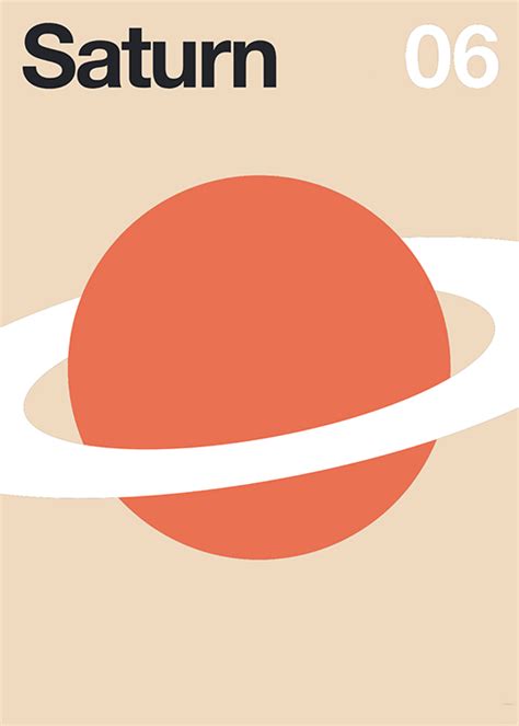 Saturn Minimal Planet Poster Saturn Deseniode