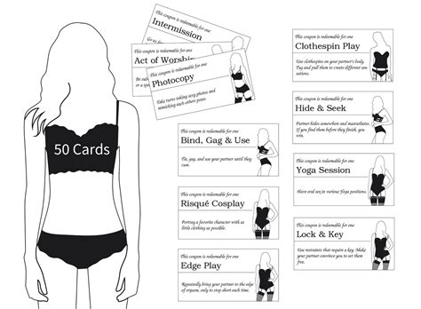 50 Kinky Bdsm Coupons For Couples Digital Printable Coupons Etsy