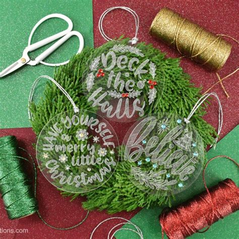Engraved Acrylic Christmas Ornaments With Cricut Abbi Kirsten Collections