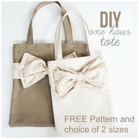 One Hour Bow Tote Bag Free Sewing Pattern Sew Modern Bags