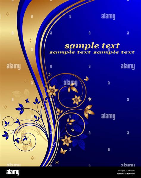 Abstract Blue Floral Vector Background Design Stock Vector Image And Art Alamy