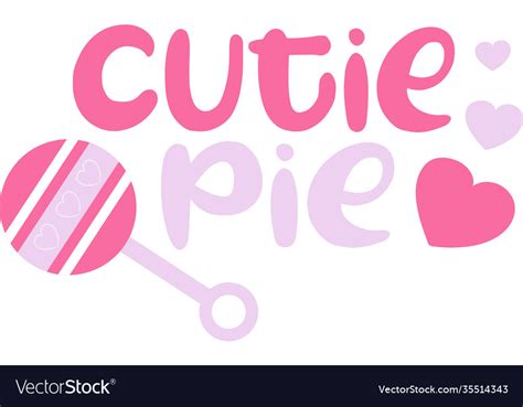 Cutie Pie On White Background Royalty Free Vector Image