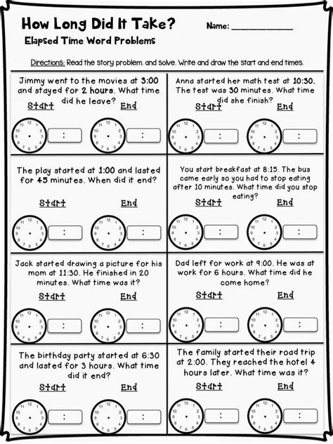 Telling Time Craftivity And Resources Time Word Problems Time