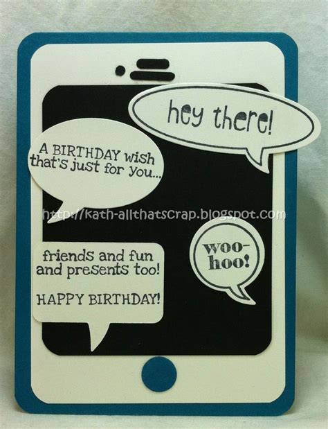 I Phone Birthday Cards Cardmaking Cards