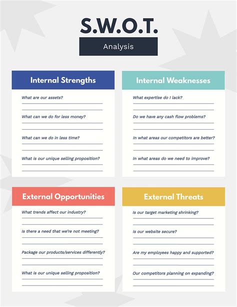 Swot Analysis Templates To Download Print Or Editable Online Images