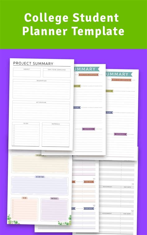 Printable Student Planner Ultimate Collection Student Planner Etsy