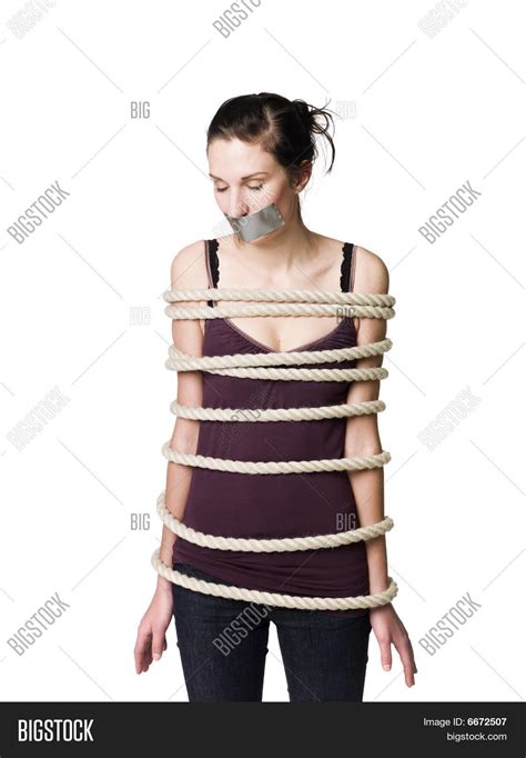 tied woman image and photo free trial bigstock