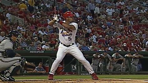 Albert Pujols Doubles For His 200th Hit Of 2003 Season Youtube