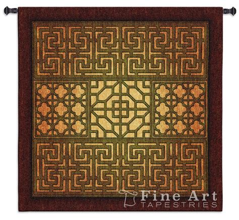 Collection by decorating on a shoestring. Eastern Lattice Asian Tapestry Wall Hanging - Ethnic ...