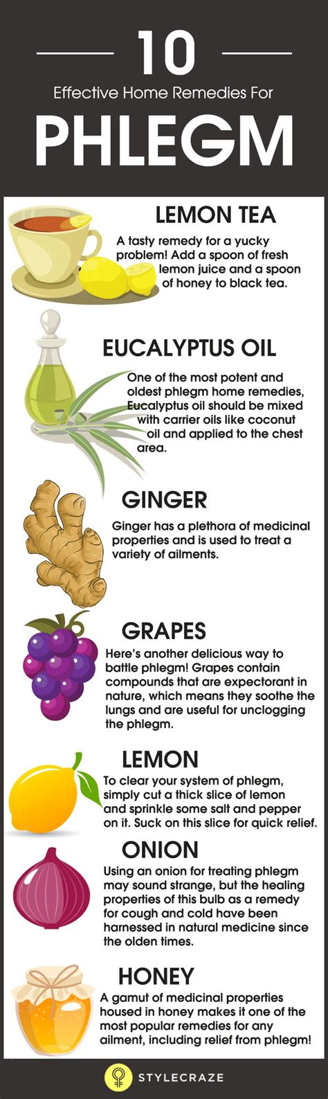 Getting Rid Of Phlegm The Most Effective Home Remedies Infographic