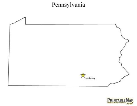 Print State Capital Map Of Pennsylvania State Capitals Map Map