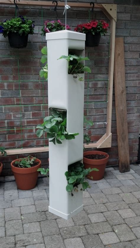 Simple Hanging Planter Made With A Pvc Fence Post Two Post Caps With