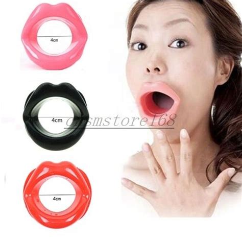 Silicone Red Lips Open Mouth Gag Restraint Toy O Ring Oral 3 Colours Couple T Ebay